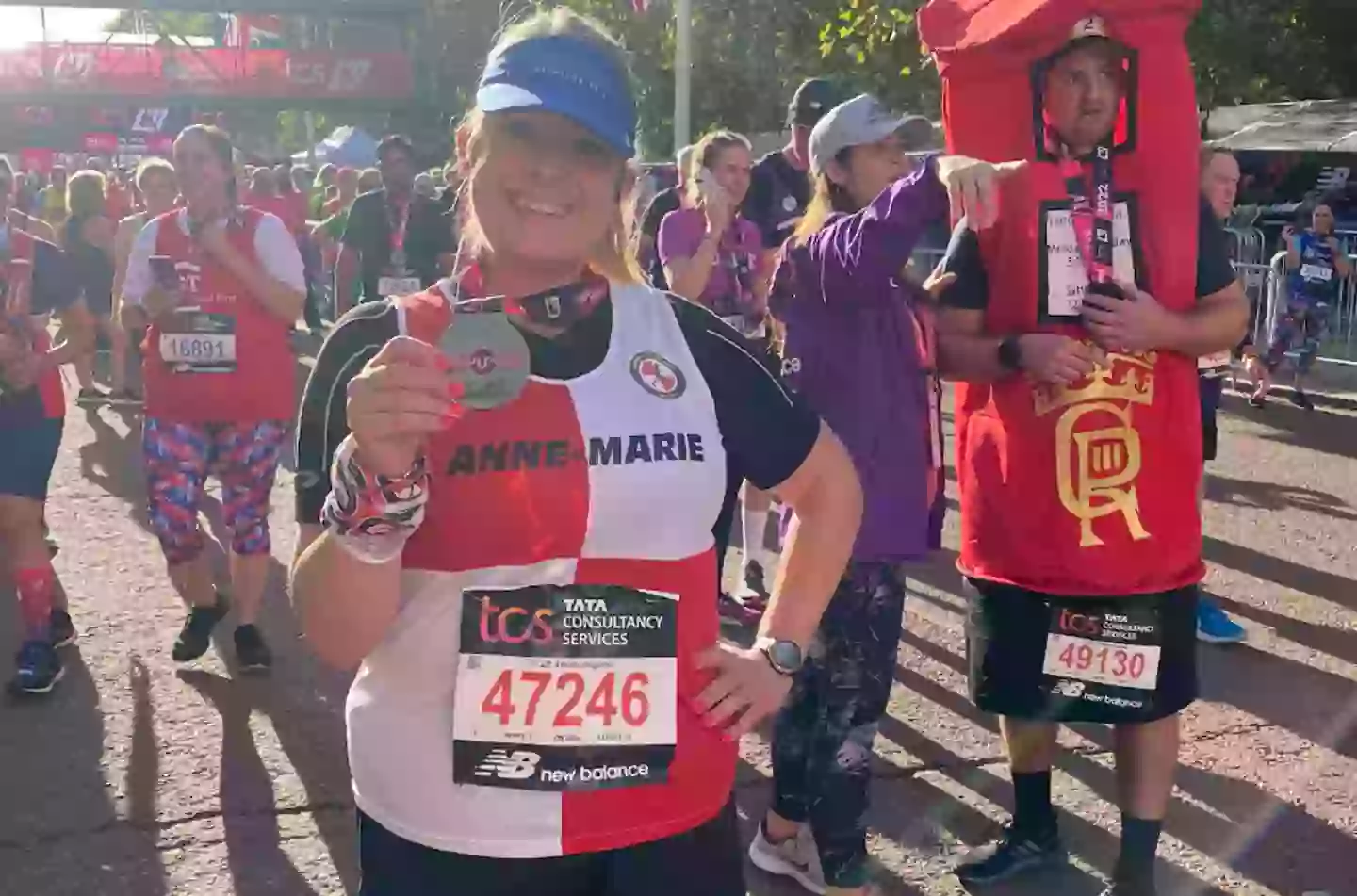 Marie's daughter Anne-Marie is running two marathons next week and has raised thousands for Macmillan Cancer Support in her mum's memory (SWNS)