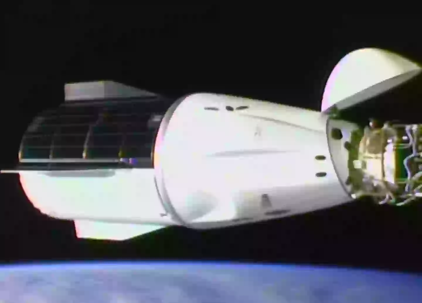 The capsule has docked with the ISS and the astronauts can come home now (NASA)