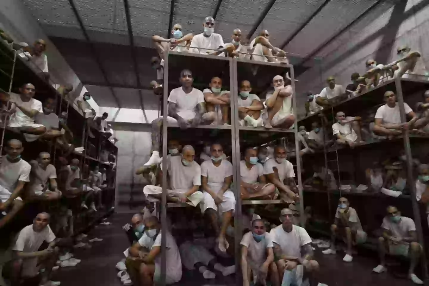 Thousands of alleged gang members are crammed into CECOT (MARVIN RECINOS/AFP via Getty Image)