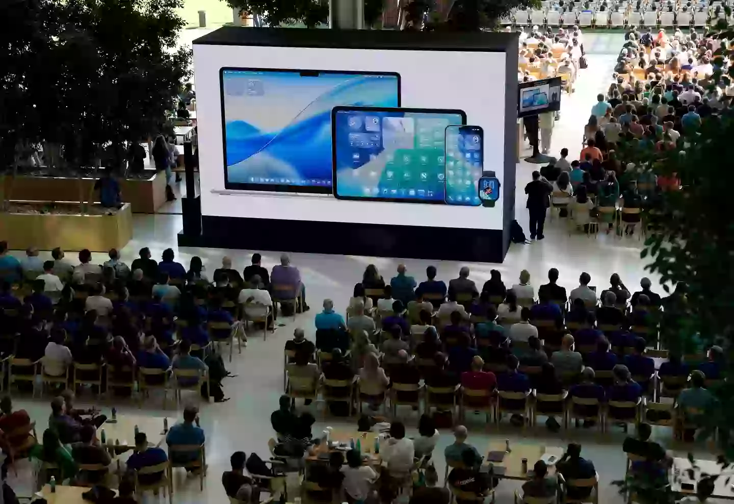 The Liquid Glass update was announced at the Worldwide Developer Conference on Monday (Justin Sullivan/Getty Images)