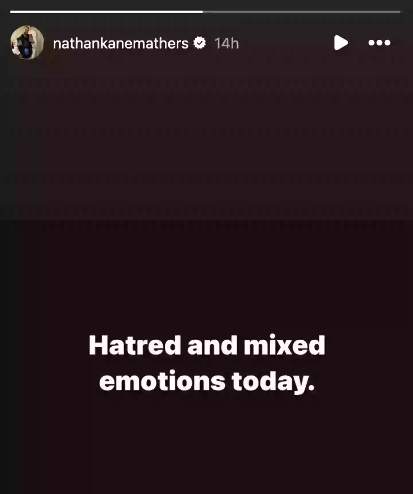 Nate said he had mixed emotions following Debbie's death (instagram/nathankanemathers)