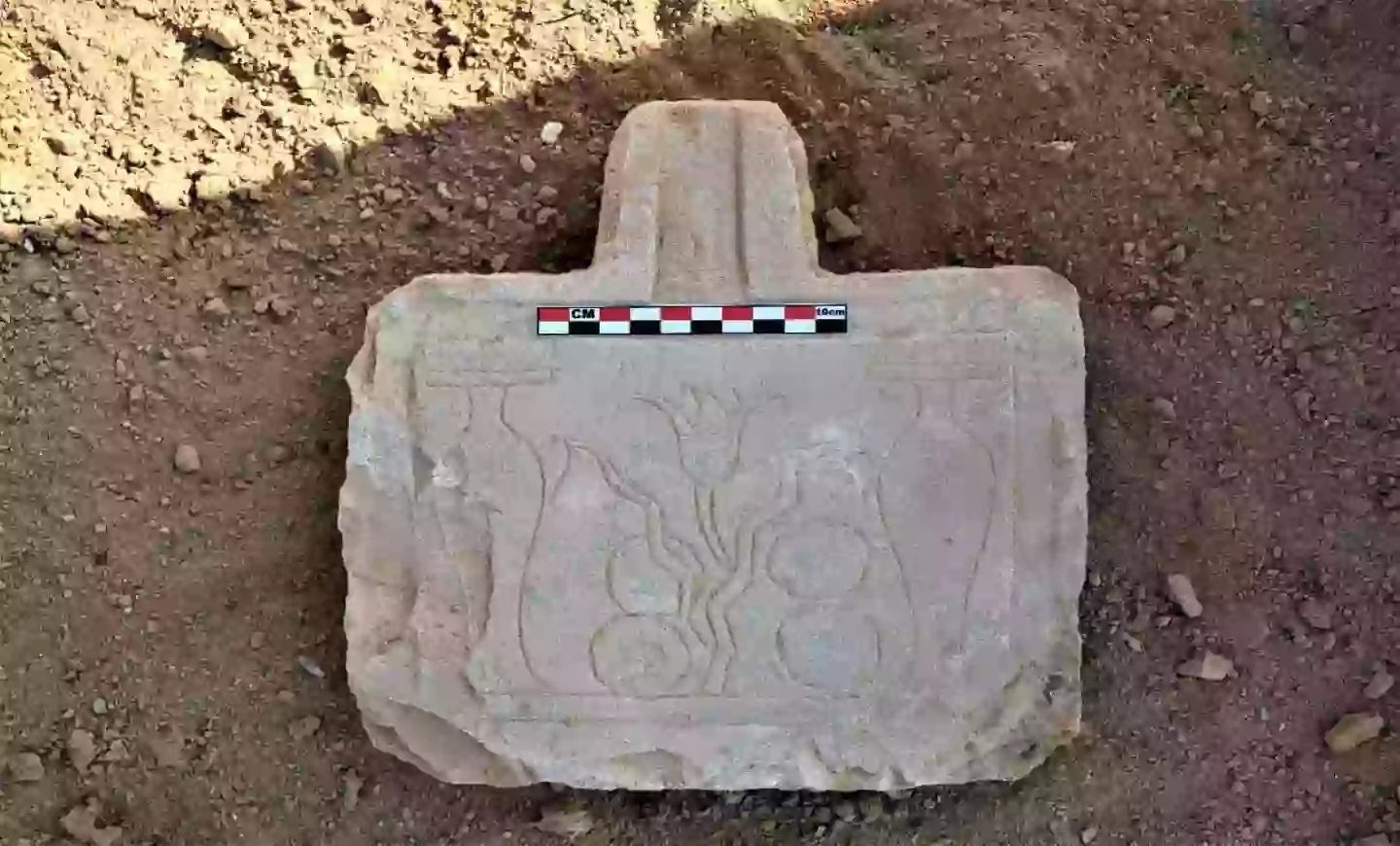 One of the ostracas found at the site (Ministry of Tourism and Antiquities)