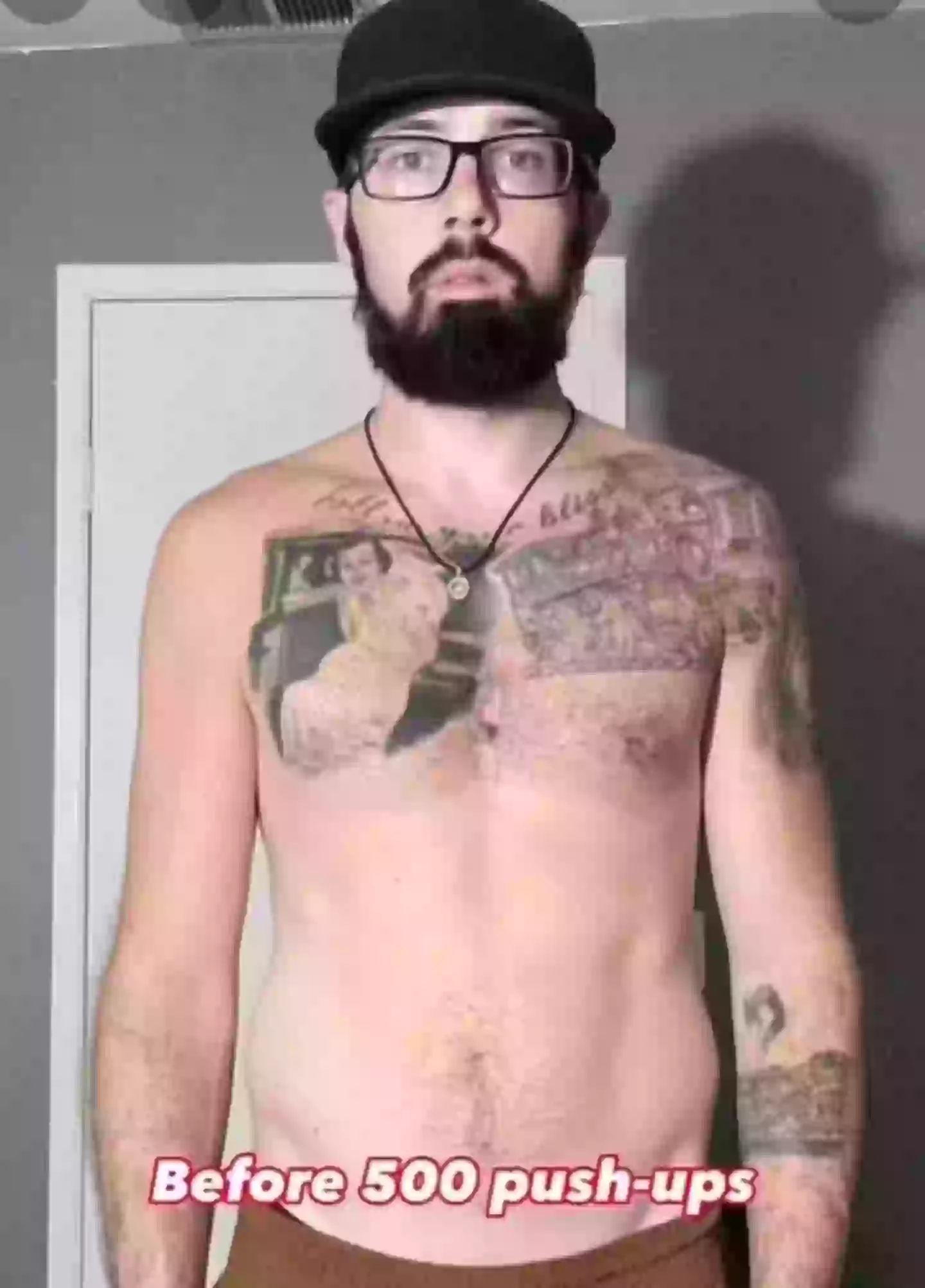 YouTuber Jackson Hunter before completing his 500 push-ups (YouTube/@JacksonHunter91)