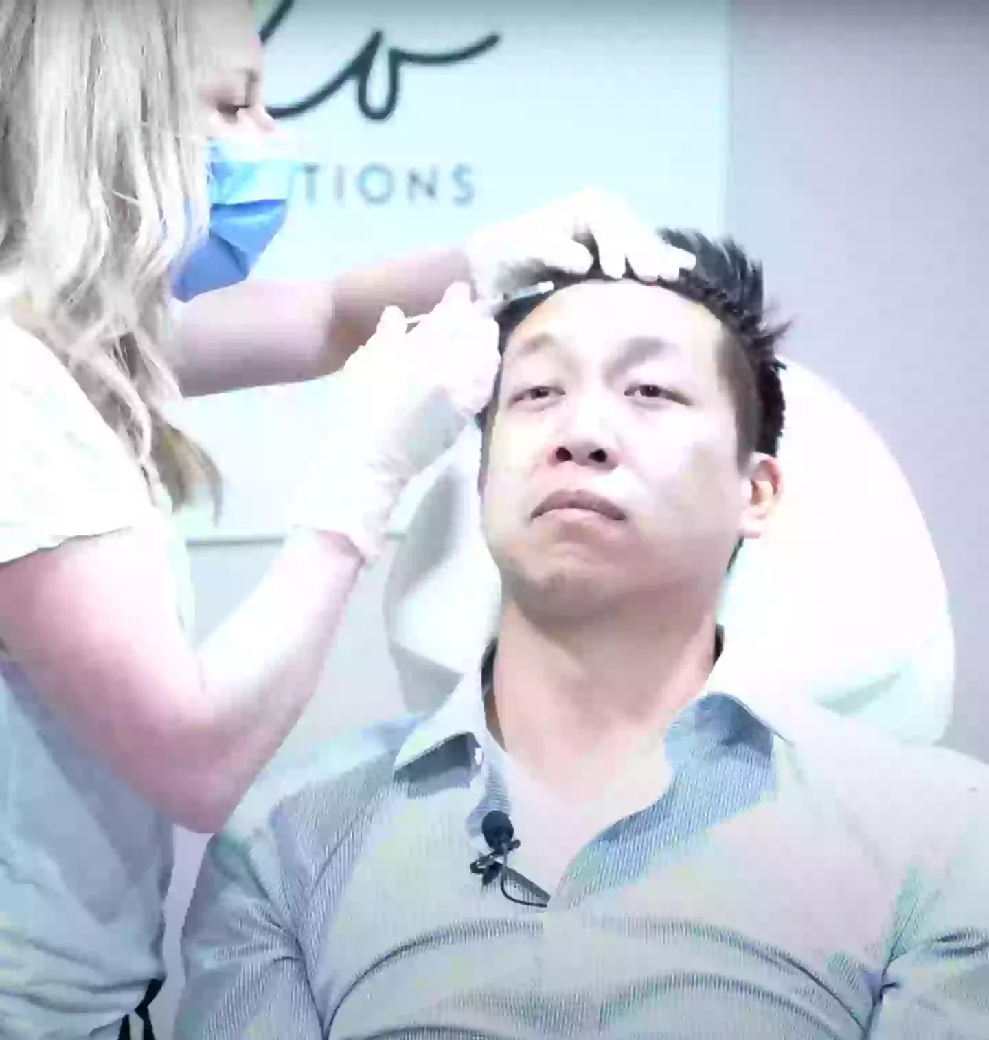 He had 39 units of Botox injected into the right side of his face (Youtube/Arlo Medical Injections)