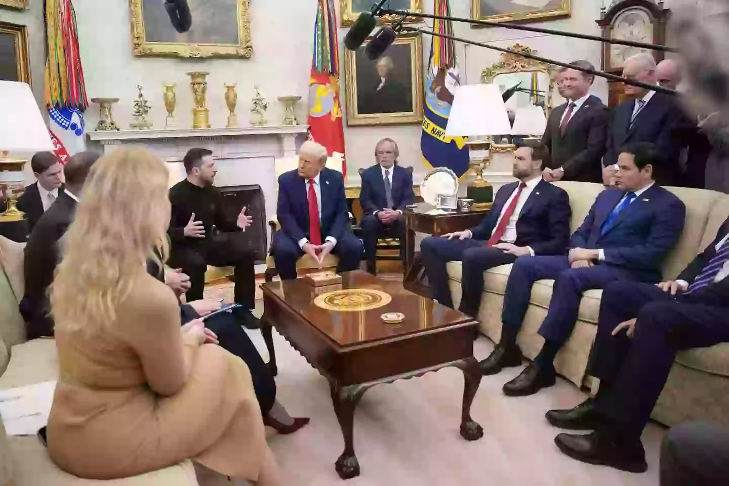 Rubio was in attendance for the tense exchange (Andrew Harnik/Getty Images)