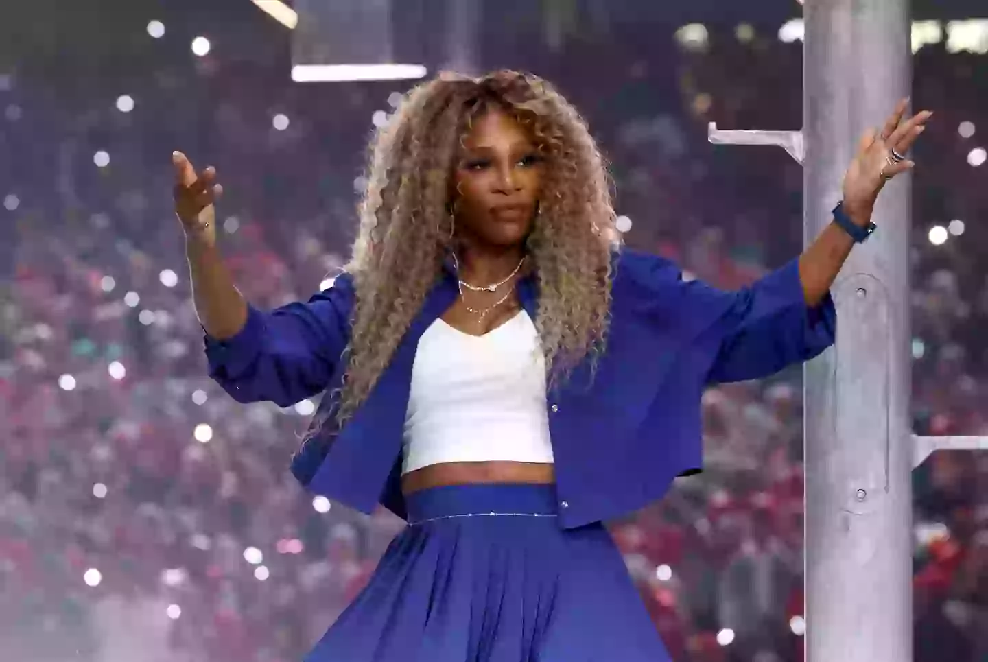 Serena Williams joined Kendrick Lamar for the Super Bowl halftime show. (Kevin Mazur/Getty Images for Roc Nation)