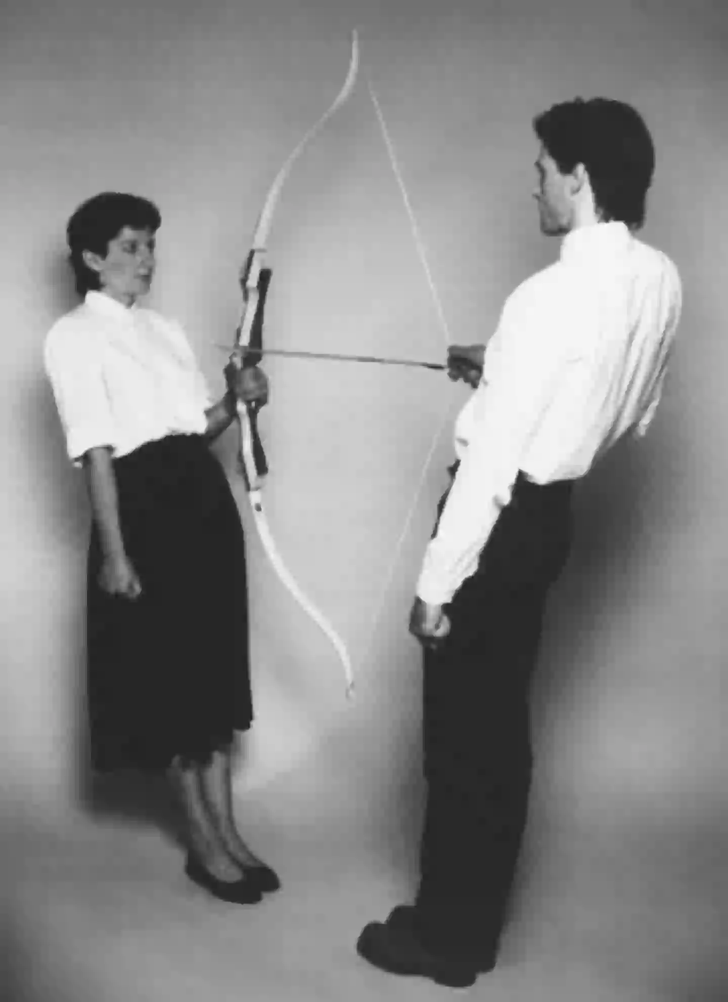 Marina Abramović risked her life with this 'Rest Energy' performance in 1980 (Marina Abramovic Institute)