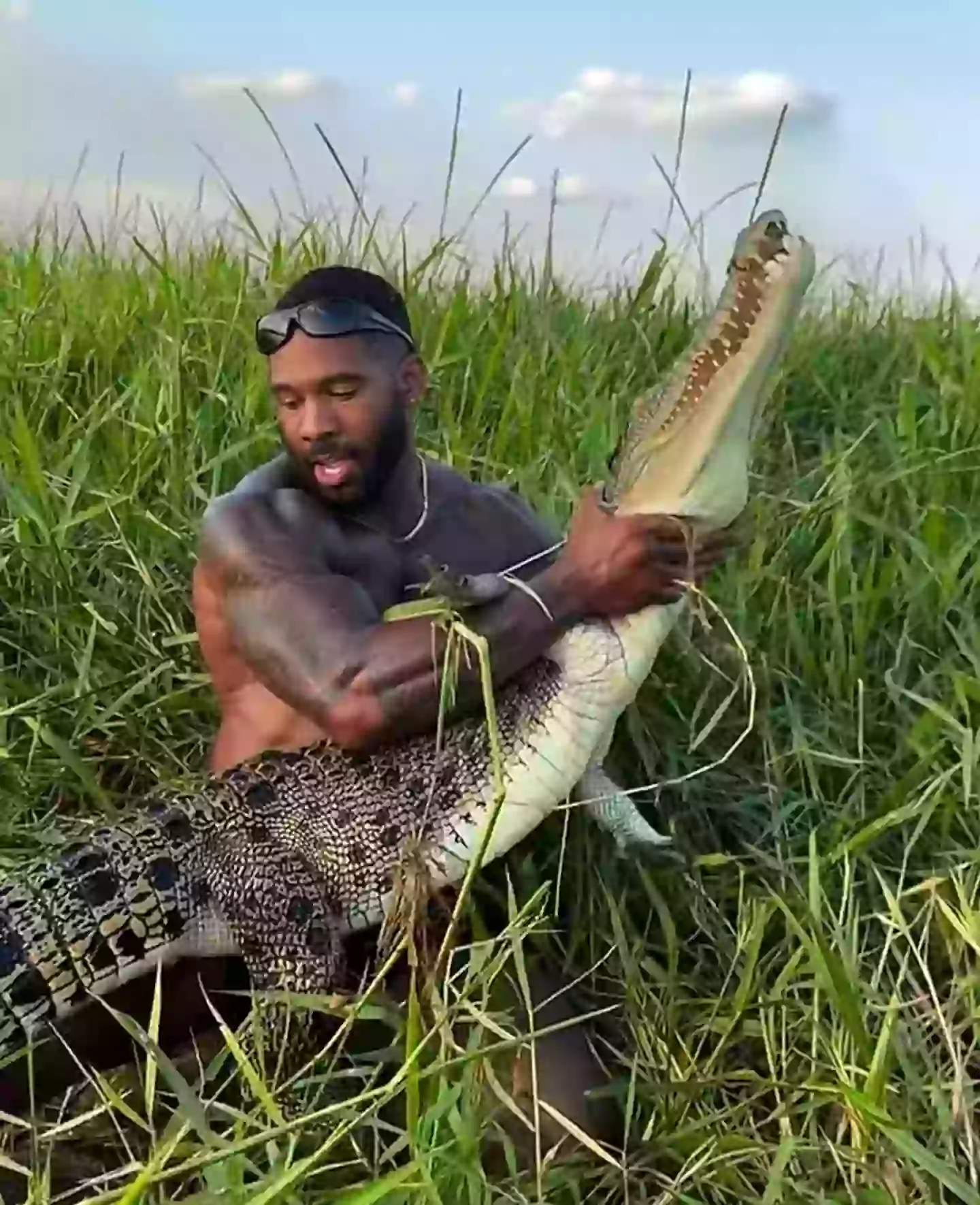 Mike Holston, known as 'Real Tarzan', has upset animal welfare groups with his two crocodile videos (Instagram/therealtarzann)