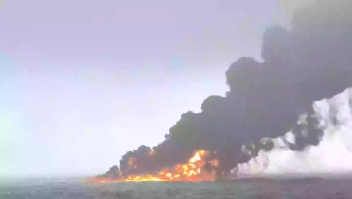 Both ships were engulfed in flames (Bartek Smialek/PA Wire)