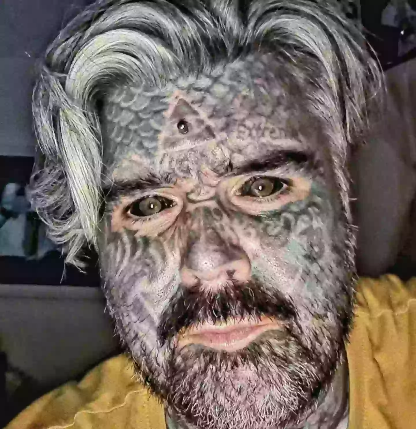 Dubbed the King Of Ink Land, he has experienced problems thanks to his face tattoos (Instagram/kingofinklandkingbodyart)