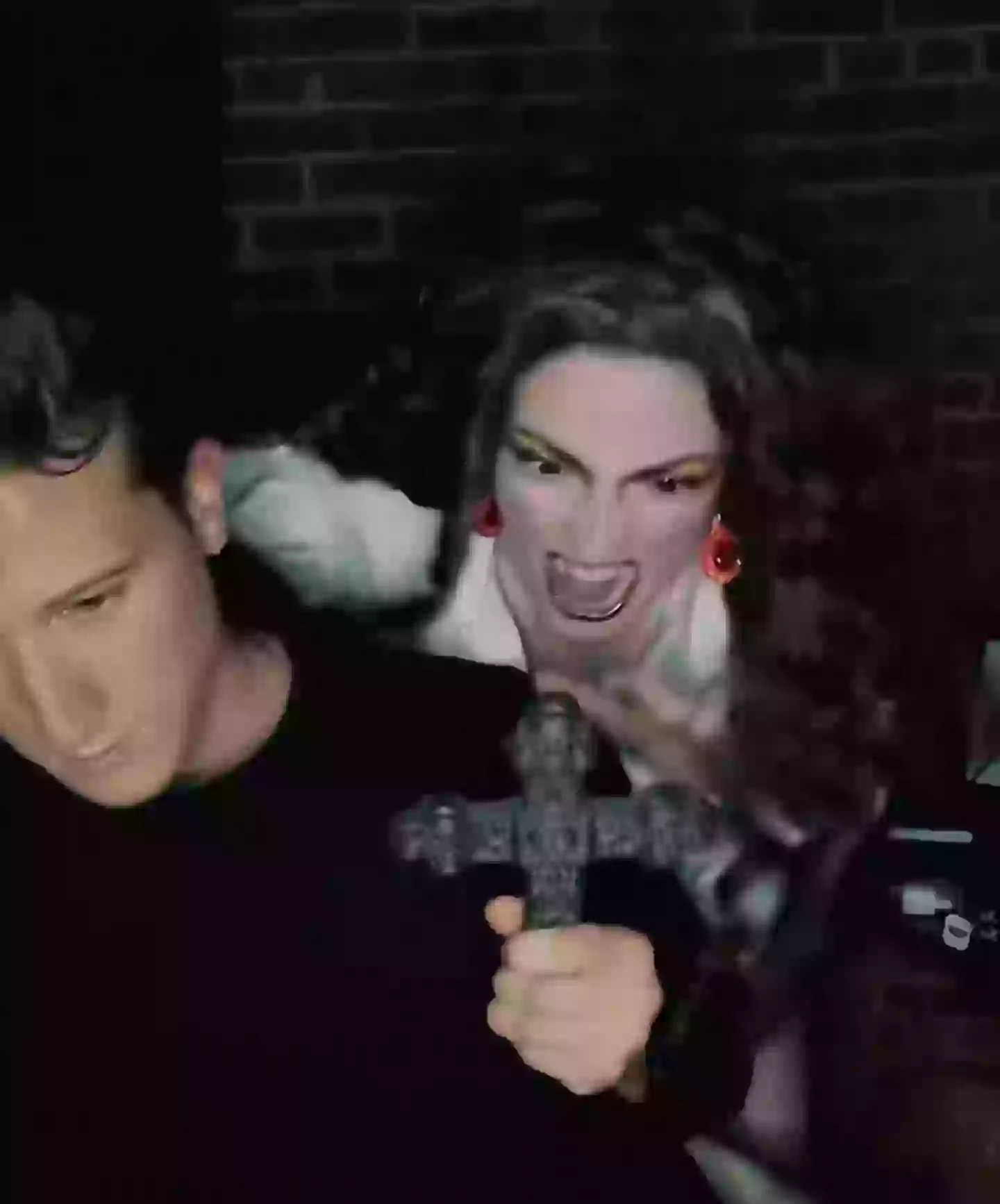 Although Hellie says vampire stereotypes are made up in the movies, she does play into them in her TikTok videos (TikTok/@thevampirehellie)