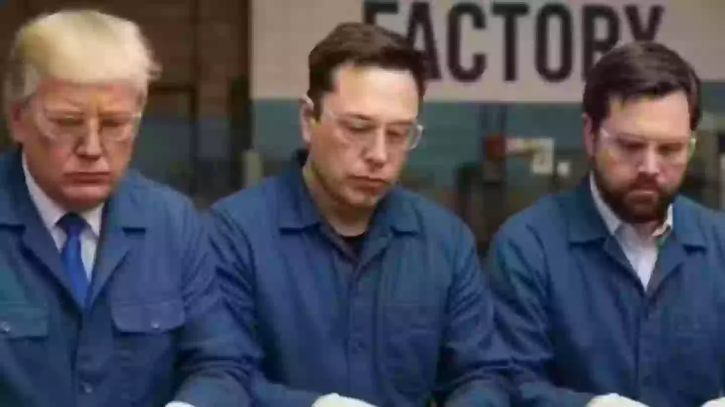 AI-generated meme mocking Donald Trump and Elon Musk working in factory goes viral in China amid trade war