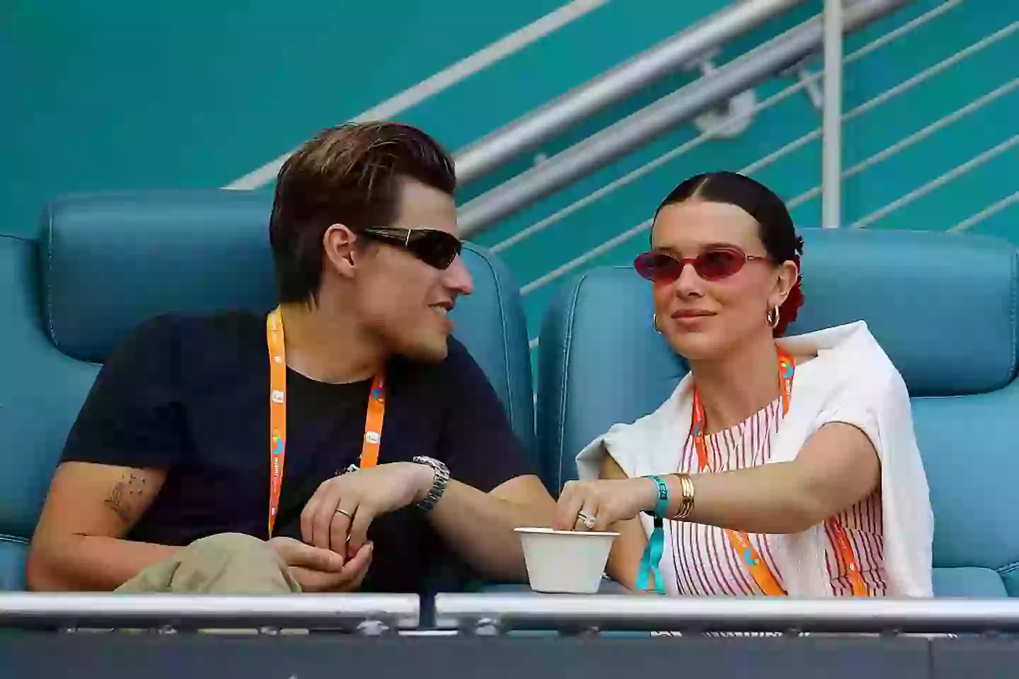 Millie Bobby Brown and her husband Jake Bongiovi (Leonardo Fernandez/Getty Images)