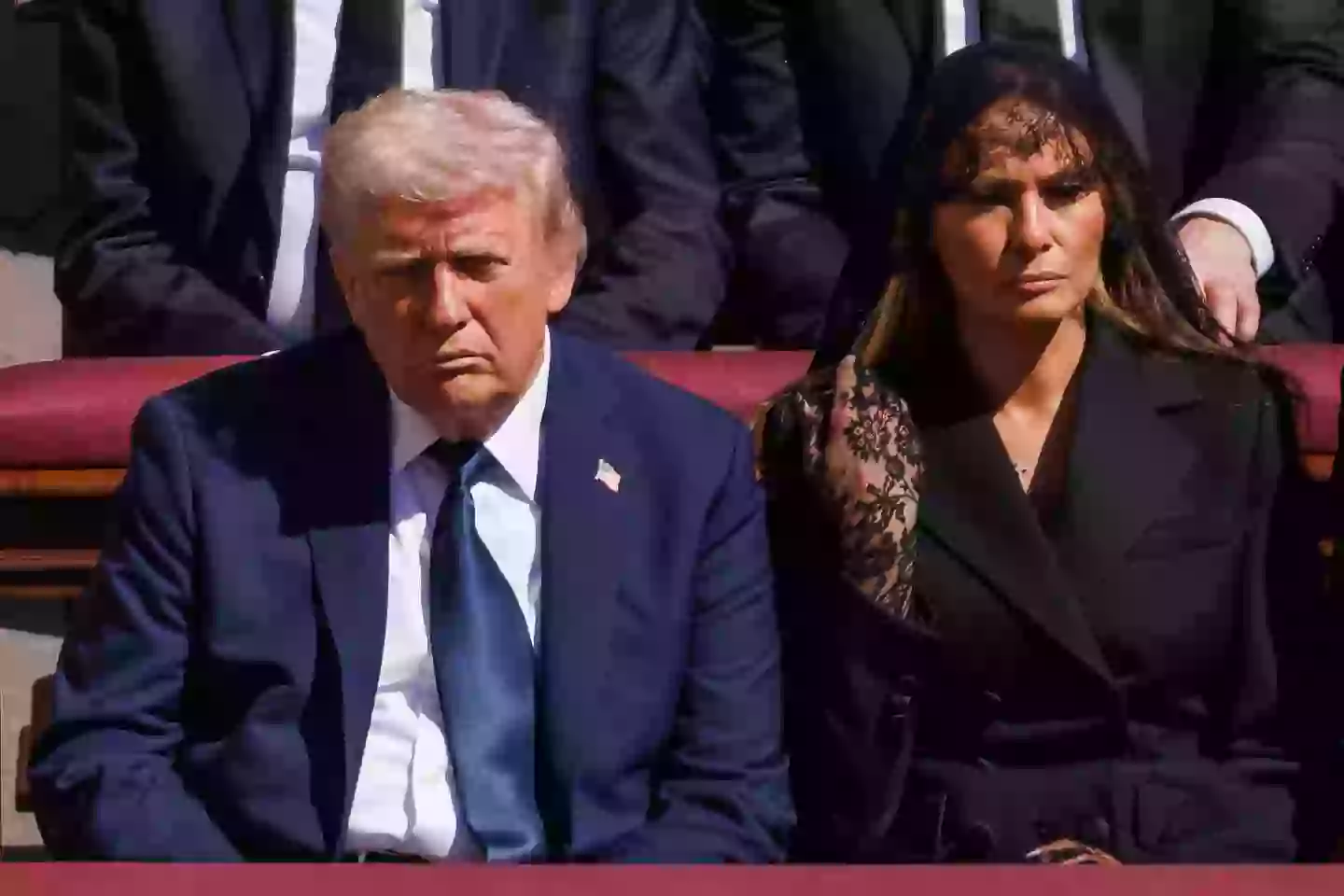 There are many things you can legitimately accuse Donald Trump of, but bringing a fake Melania to the Pope's funeral is not one of them (Dan Kitwood/Getty Images)
