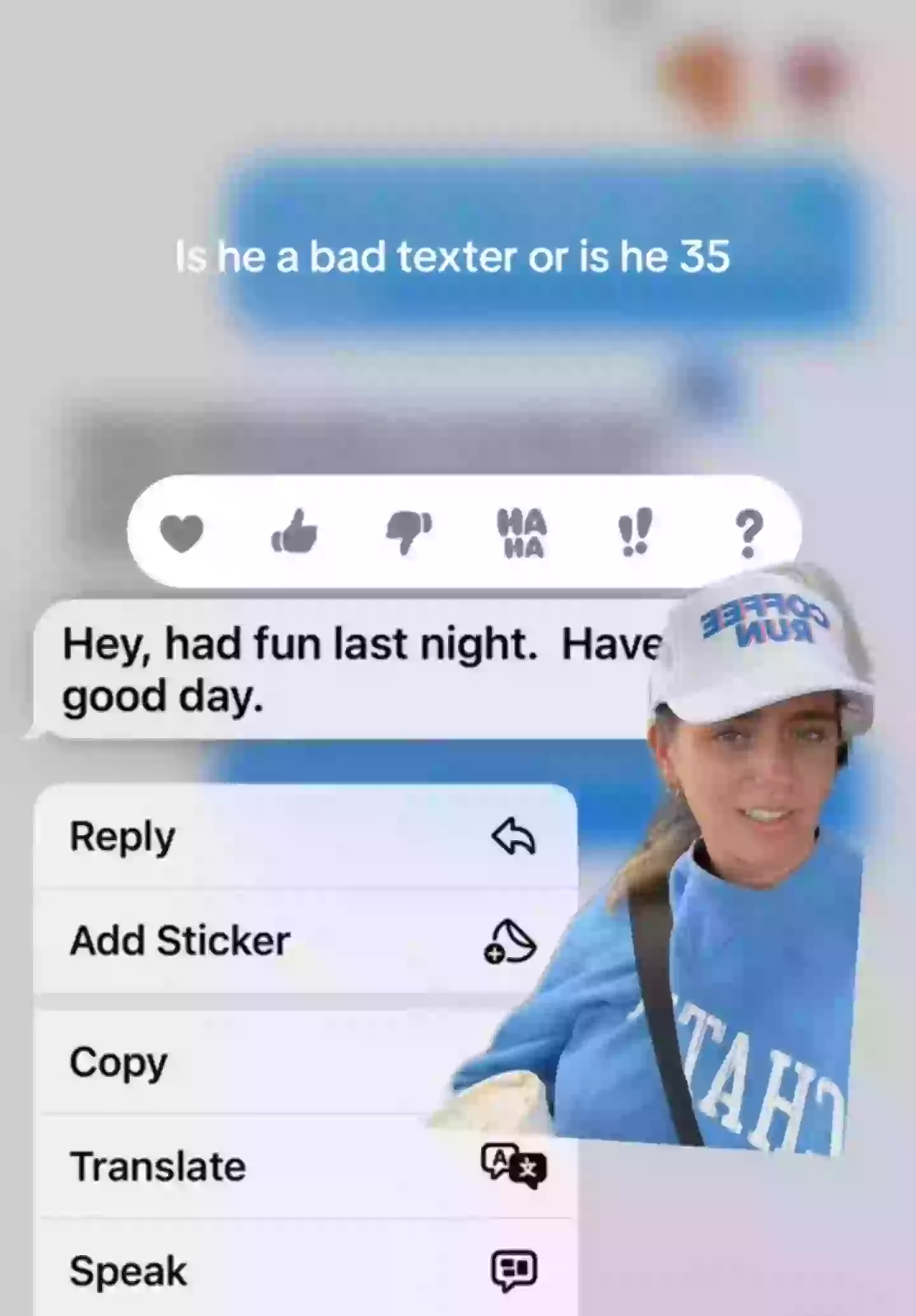 Is this how you text? (TikTok/@Libbyinboston)