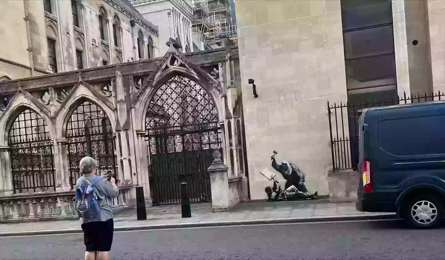 The Royal Courts of Justice was a bold location for the artwork (PA/Handout)