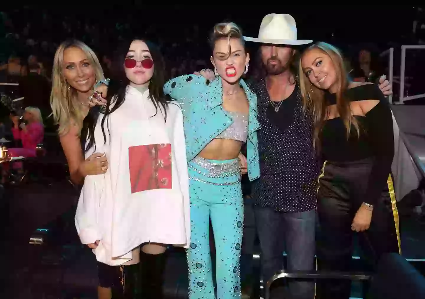 It has been rare that all of the Cyrus women have been seen together since the divorce. (Christopher Polk/MTV1617/Getty Images for MTV)