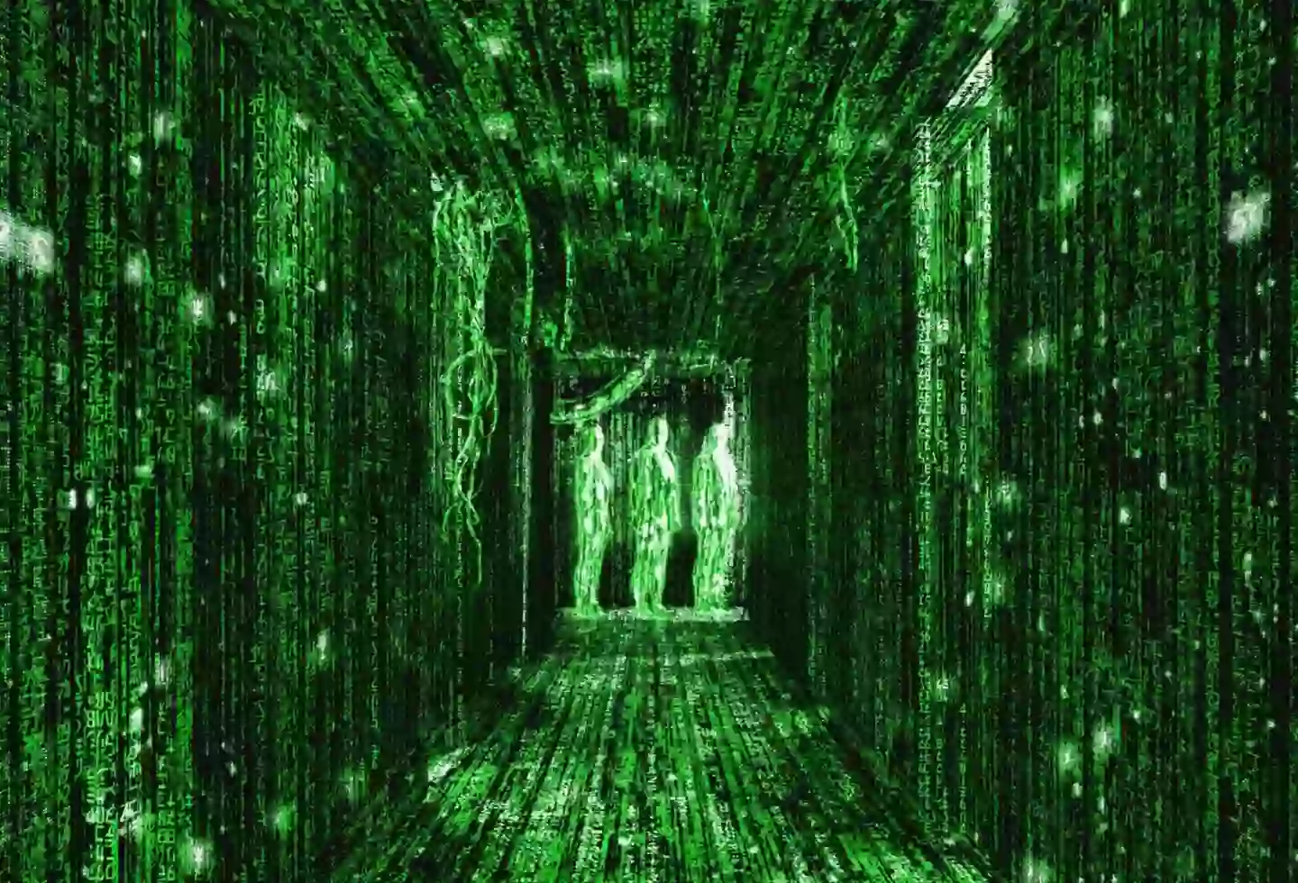 Or like this, as seen in The Matrix (Warner Bros)