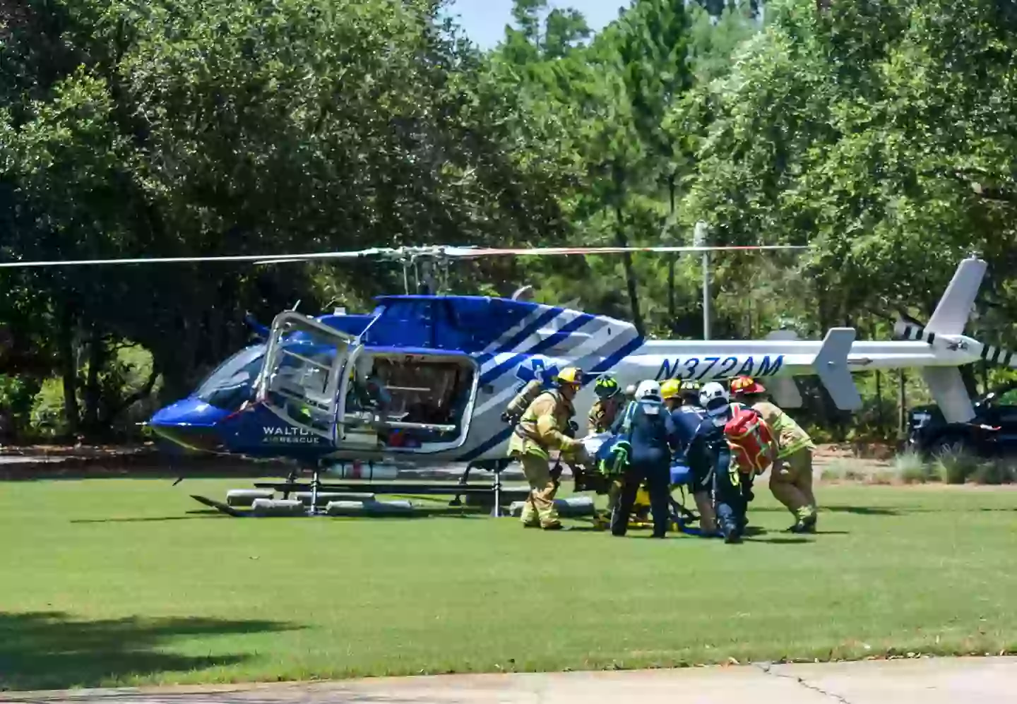 Lulu was airlifted to hospital and rushed into emergency surgery, she's since started a foundation to help amputees (South Walton Fire District)