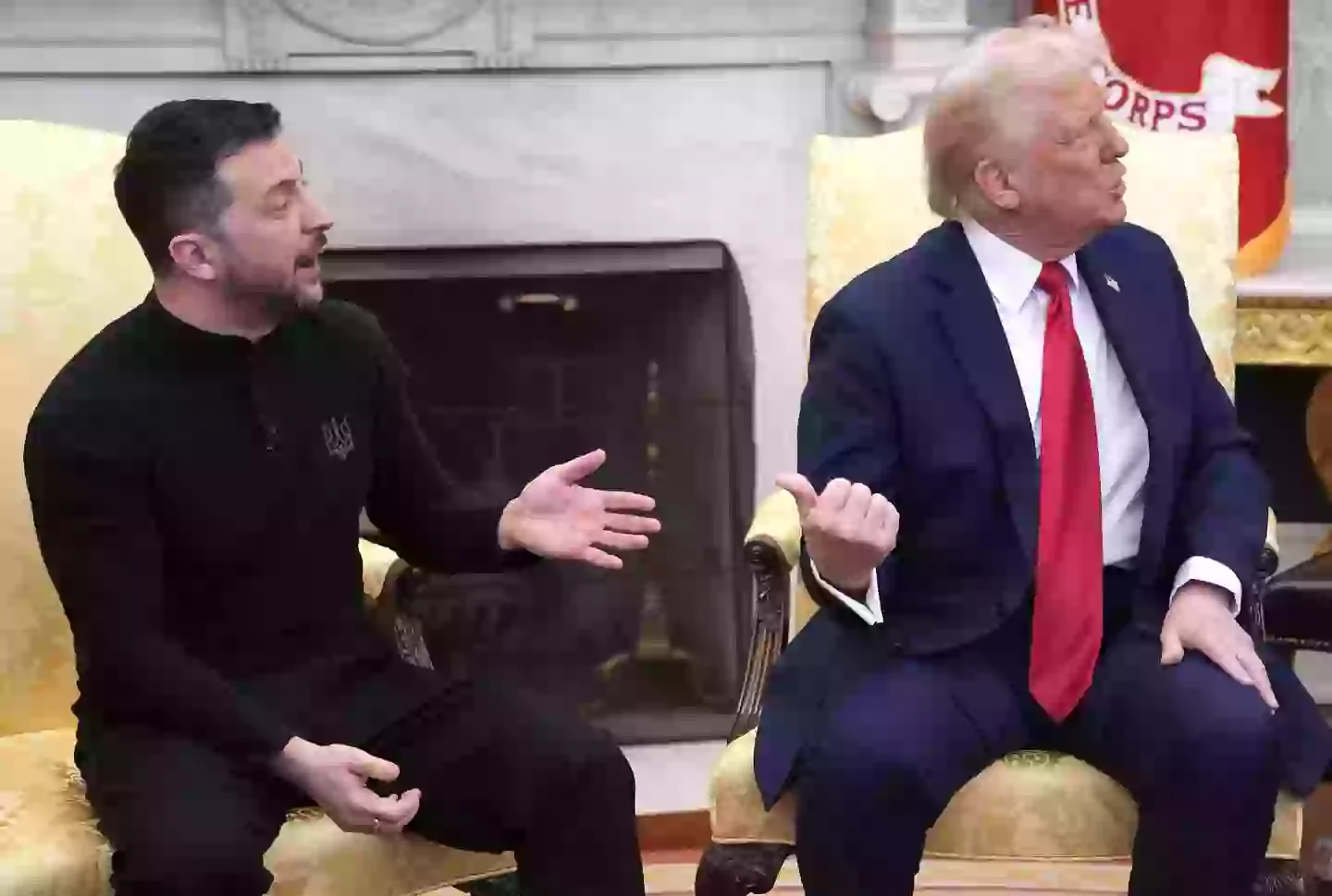 Zelenskyy was criticised for his clothing (Andrew Harnik/Getty Images)