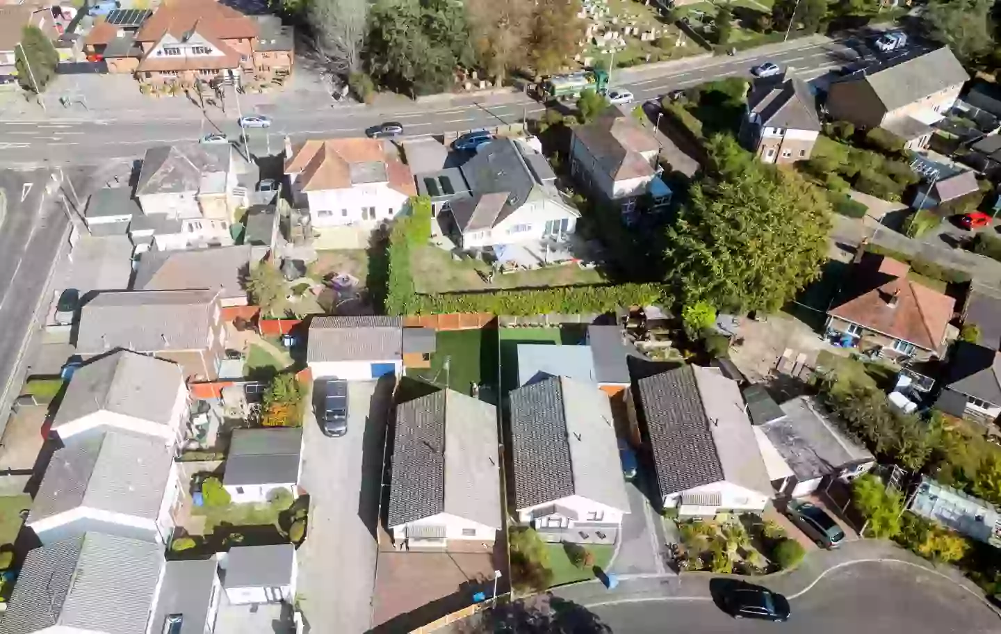 The dispute is about over a small fence in a cul-de-sac in Hamworthy, Poole, Dorset (BNPS)