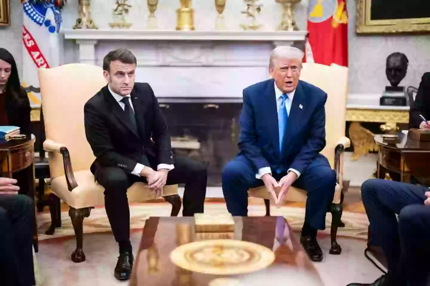 For some reason, the President of France was even present to hear the update (Jabin Botsford/The Washington Post via Getty Images)