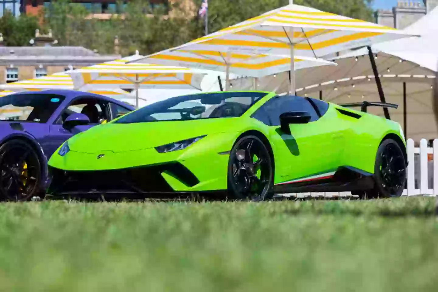 The YouTuber was told he'd get significantly less money for his luminous green Lamborghini Huracan Performante than what he'd originally paid (Martyn Lucy/Getty Images)