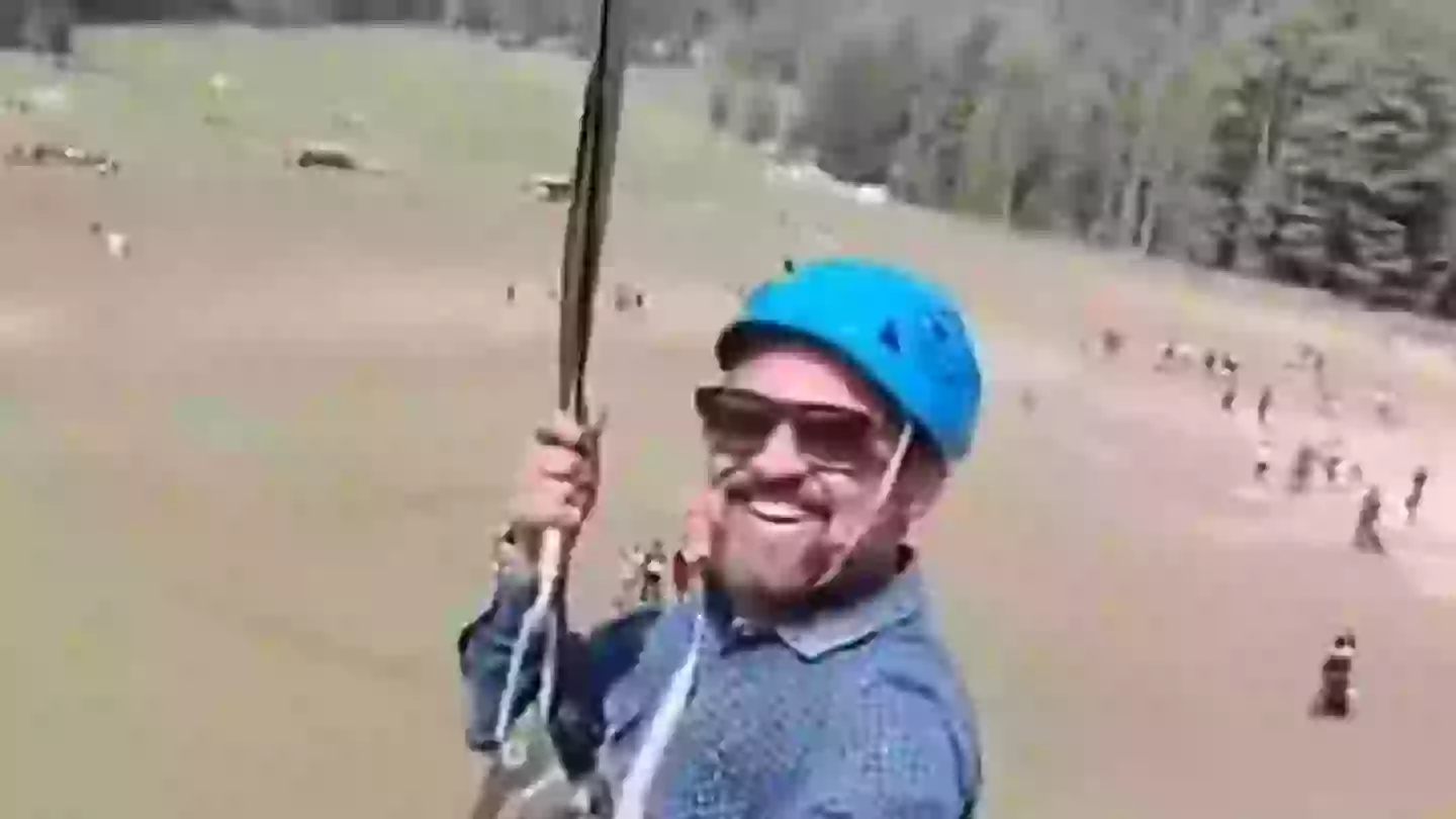 Tourist unknowingly zip-lined over terrorist attack that killed 26 people in sobering footage