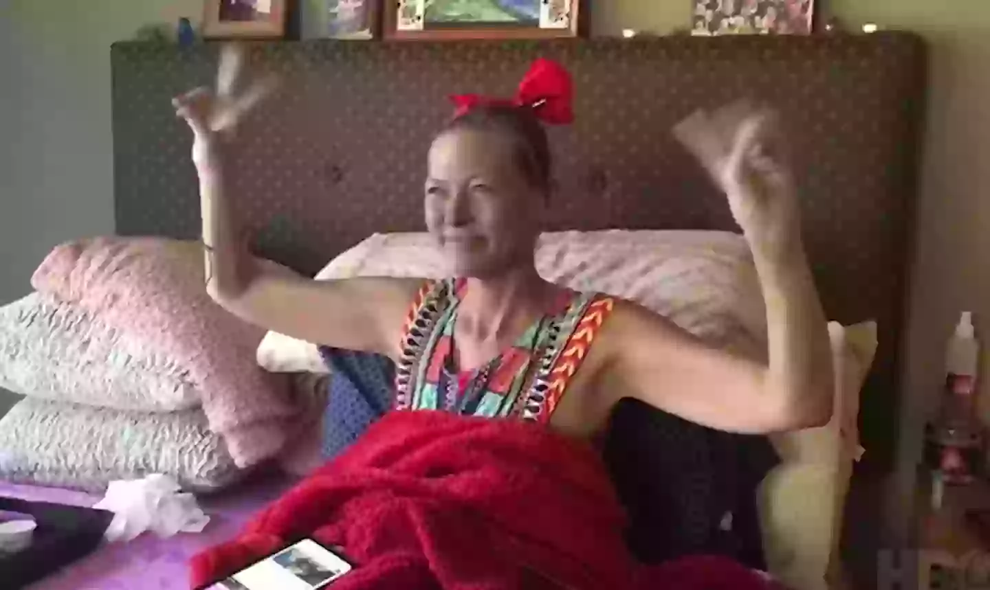 Carlson's skin turned blue due to one of her bizarre rituals (HBO)