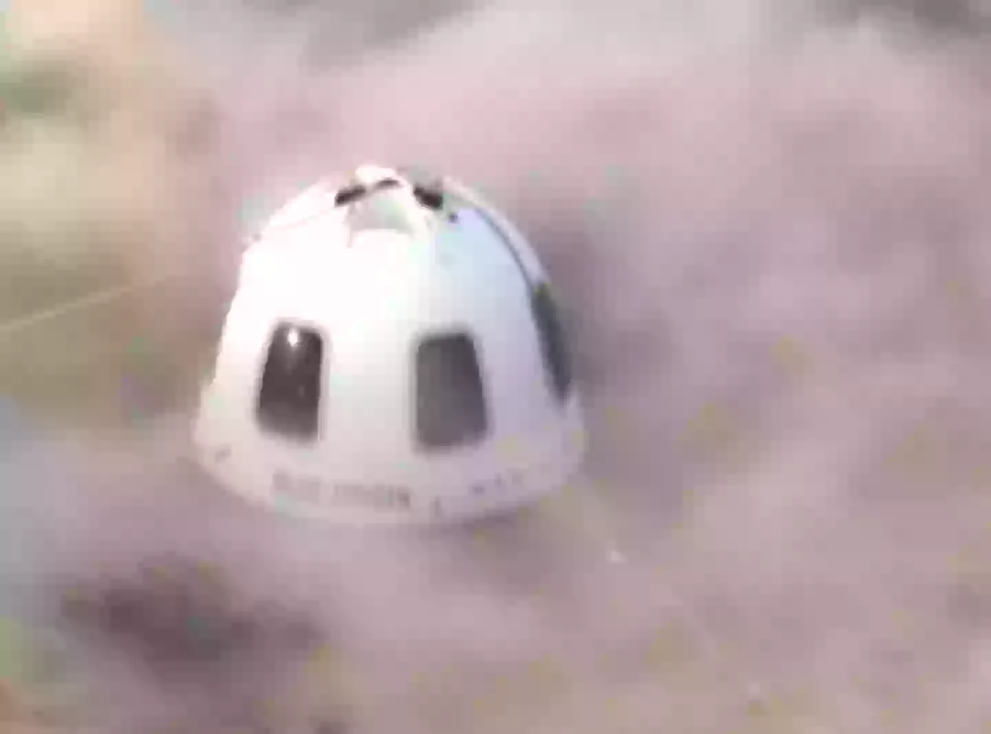 The Blue Origin capsule right after landing, it doesn't look very burned up (Instagram/@blueorigin)
