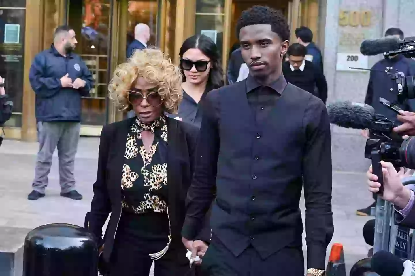 Family members, including Combs' son, King Combs and his mother Janice Combs have attended court hearings (ANGELA WEISS/AFP via Getty Images)