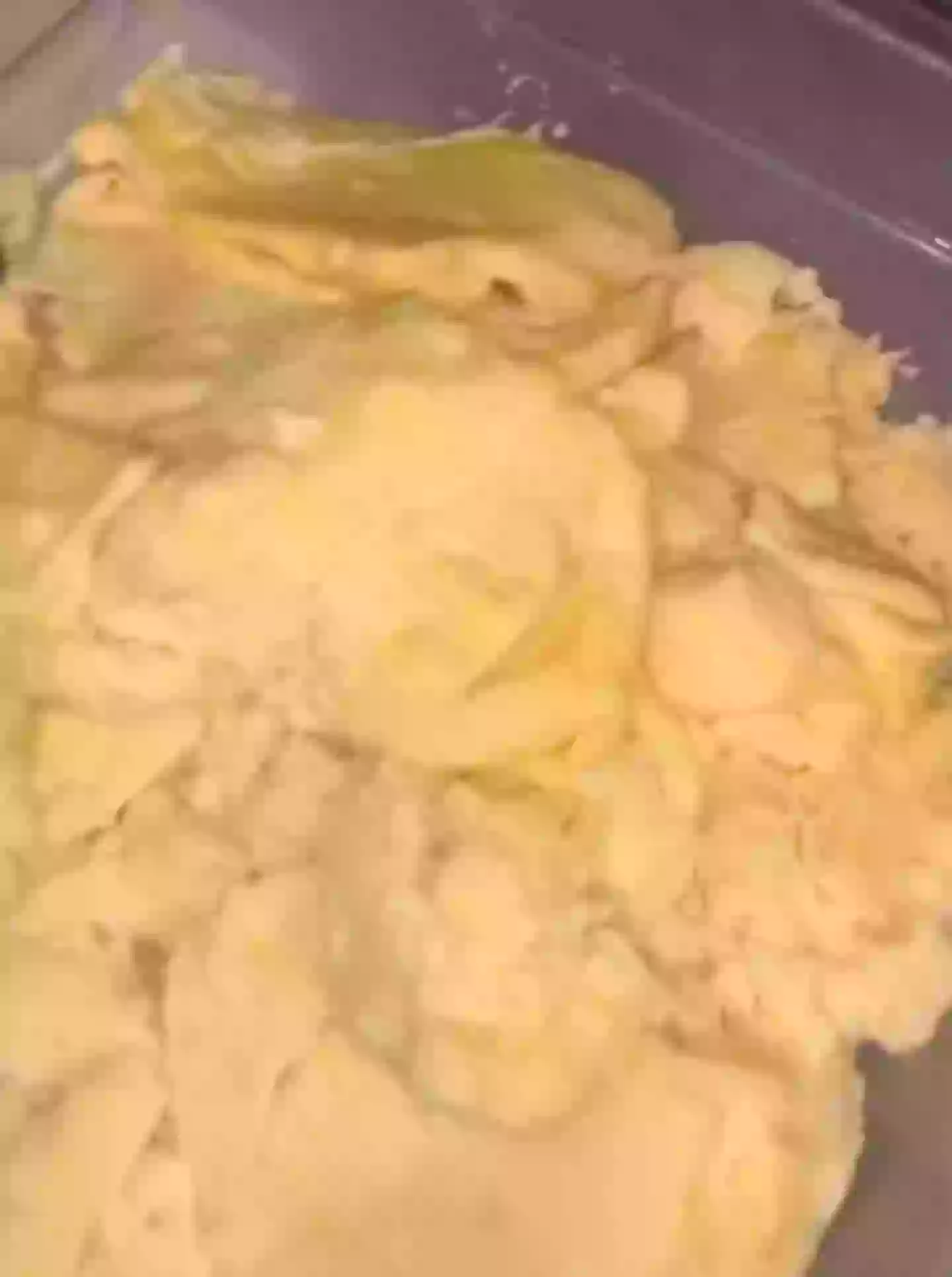 The eggs before they're smashed up.