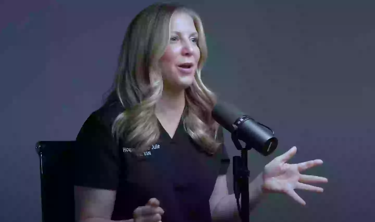 Julie McFadden said the experience still brings a tear to her eye every time she talks about it (YouTube/Mighty Pursuit Podcast)