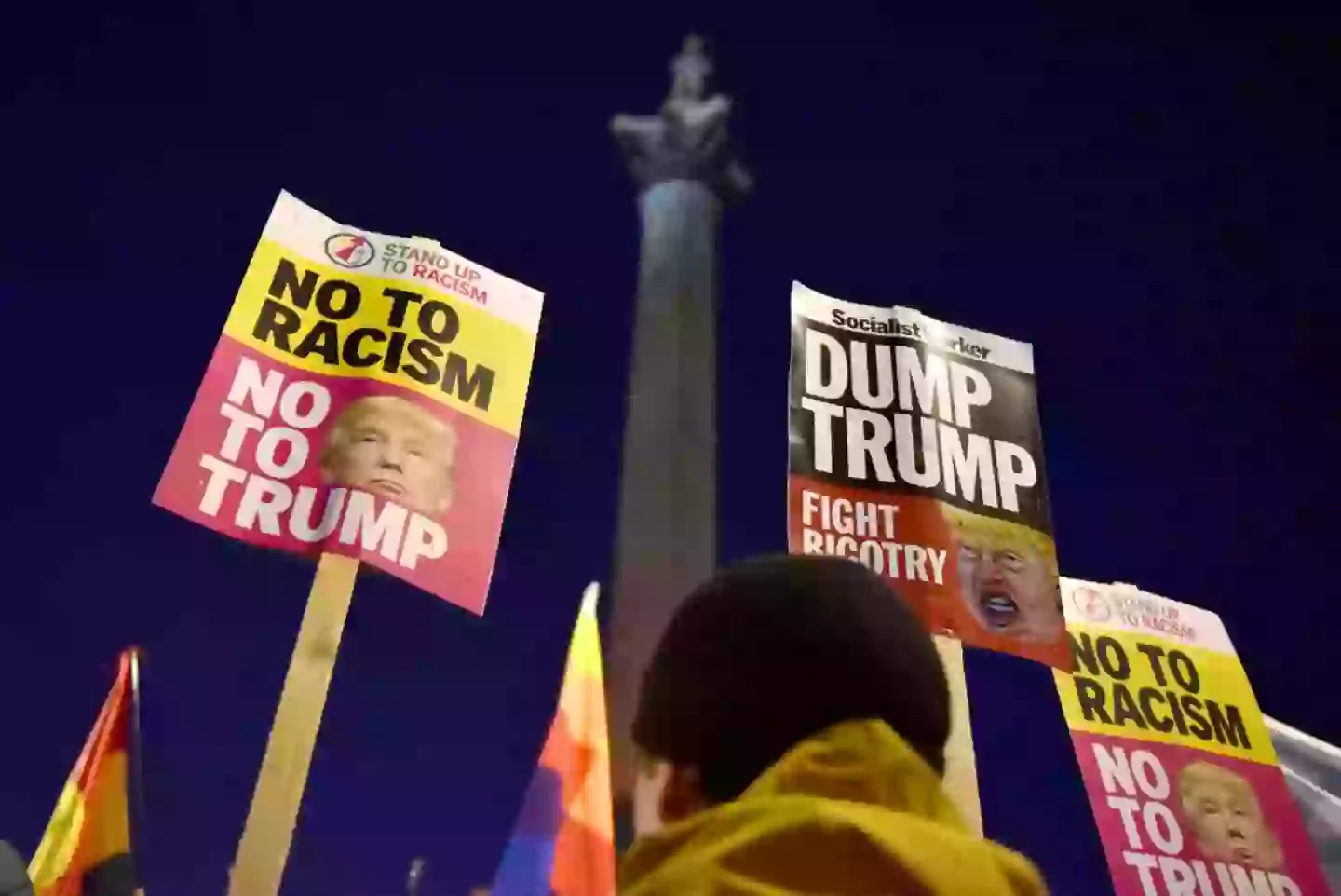 Picture taken at the 2019 protests against Trump (John Keeble/Getty Images)