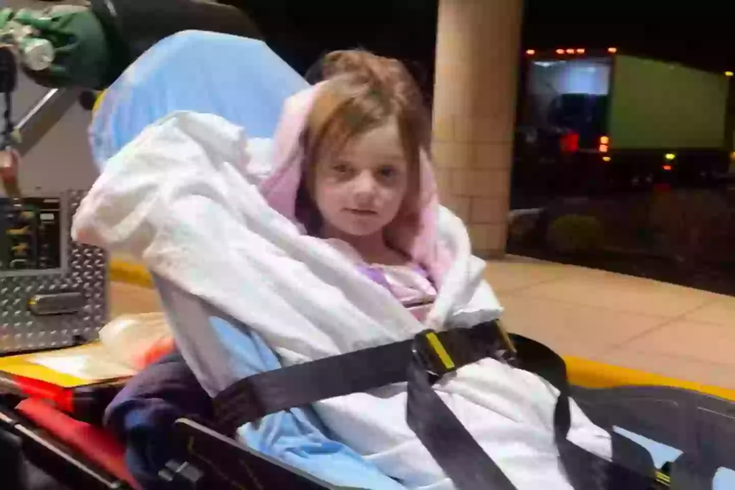 The mum took her to hospital right away (SWNS)