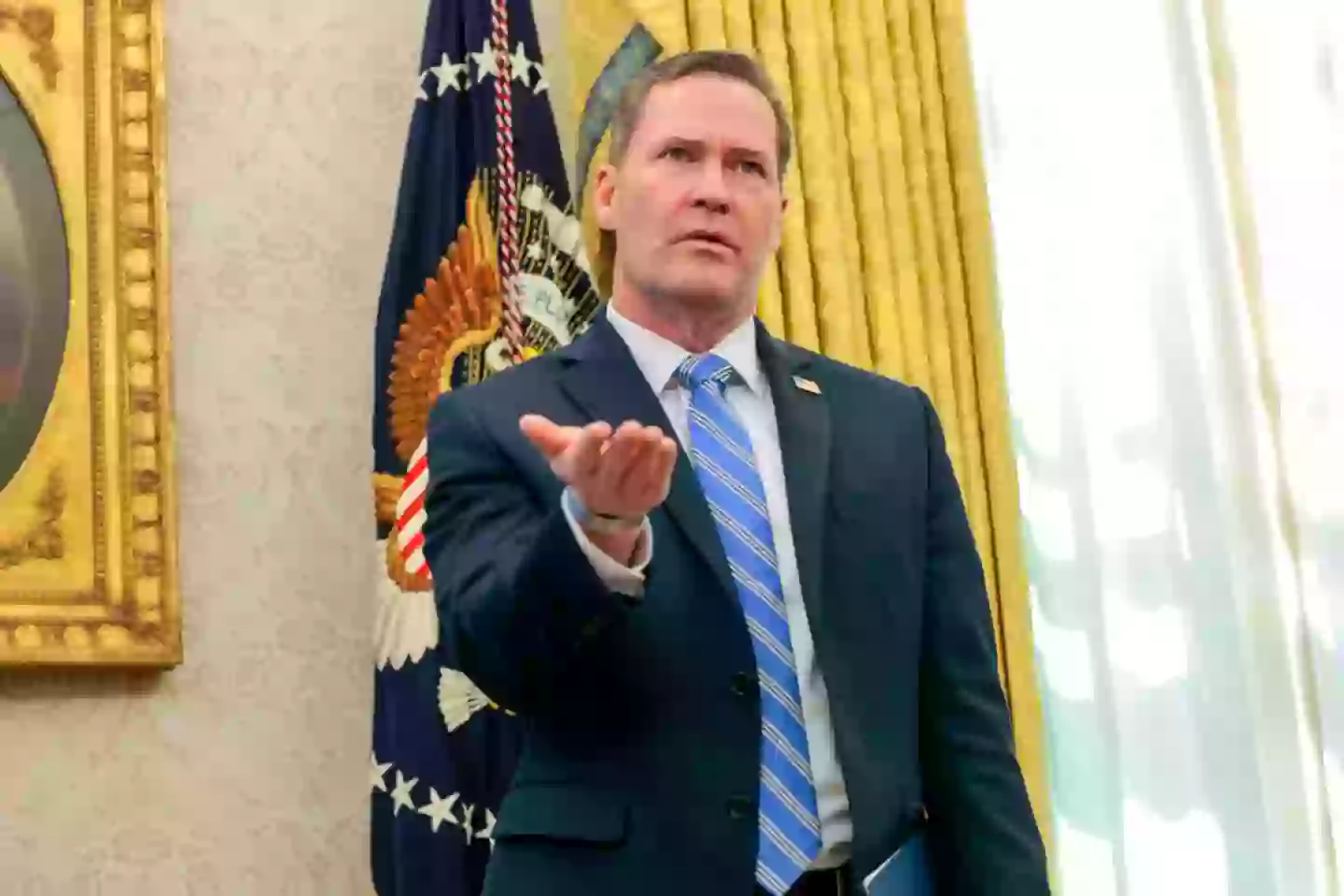 The accidental inclusion of a journalist in the chat appeared to be a major blunder by Waltz (Anna Moneymaker/Getty Images)