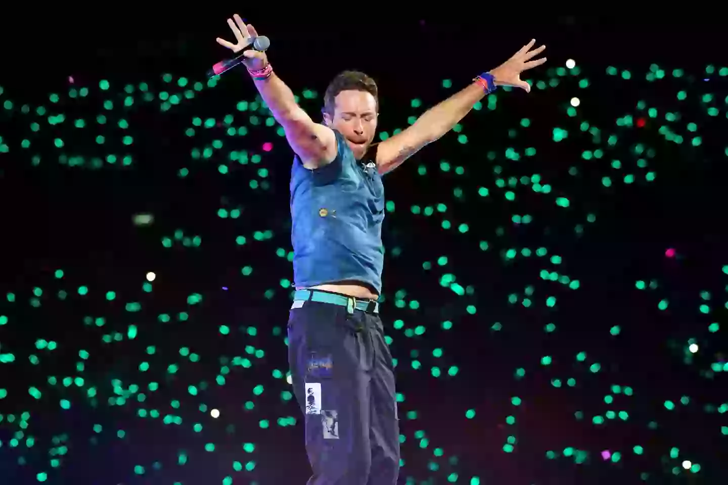 Coldplay's Chris Martin at Wembley last month.