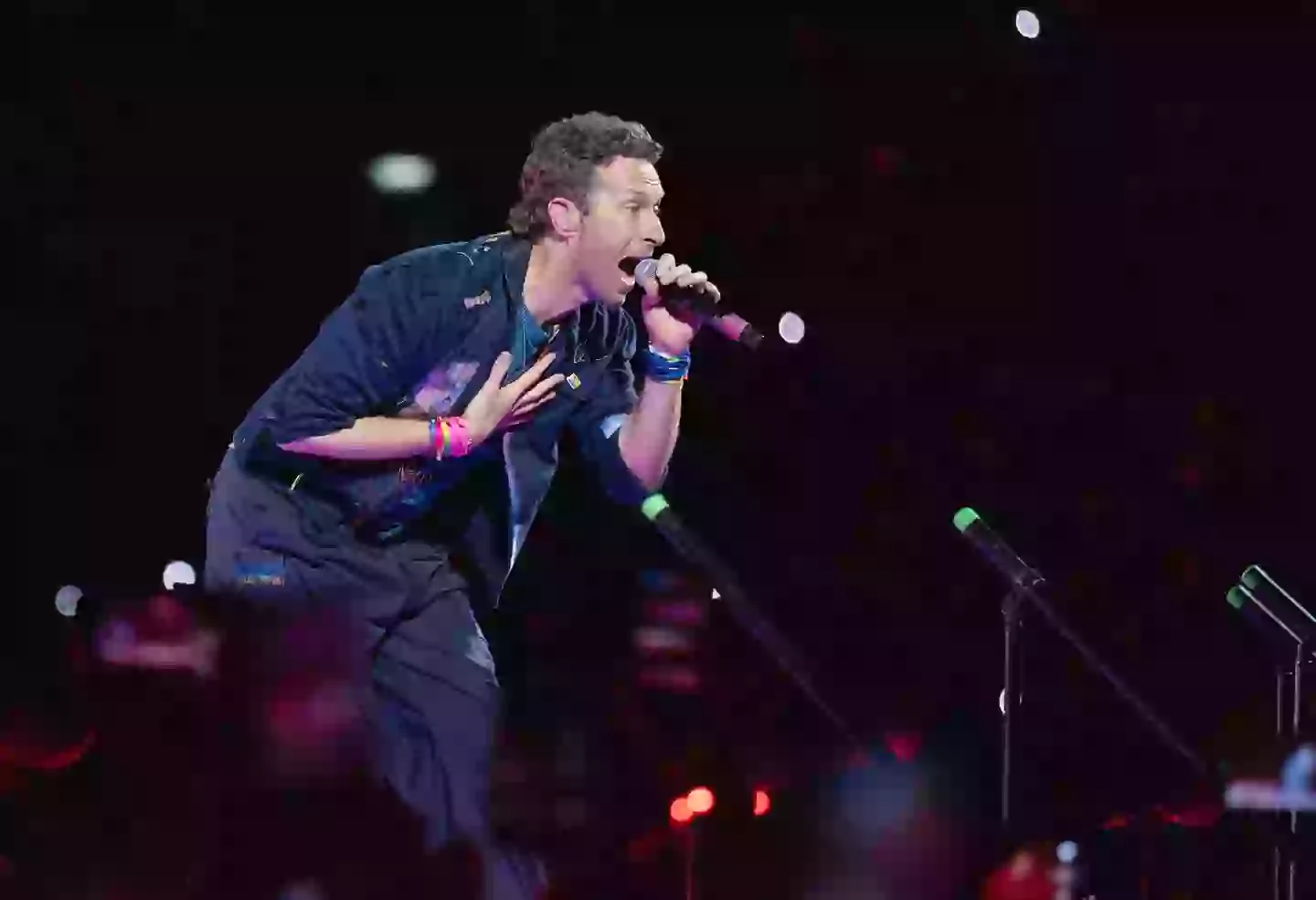 Coldplay frontman Chris Martin invited two fans on stage at Wembley (Jo Hale/Redferns)