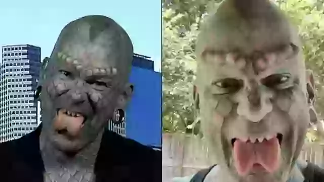 US man who 'transformed himself into a lizard' reveals horrifying ...