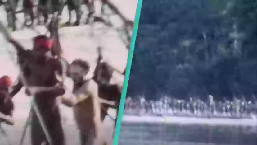 One of the last known photos of Michael Rockefeller with the cannibal ...