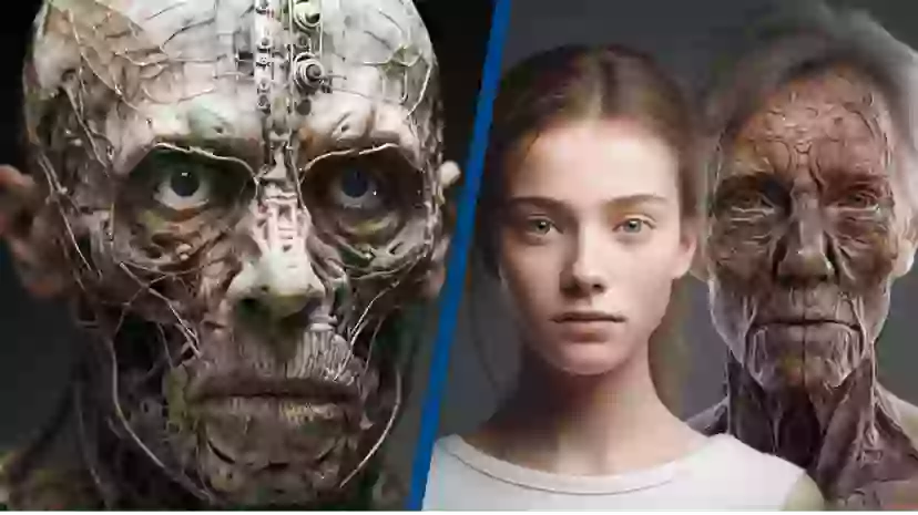 16 Humans Midjourney AI creates terrifying prediction for what humans will look ...
