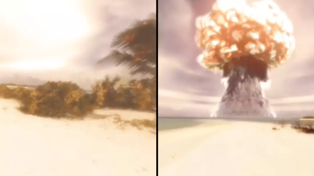 Simulation of what it feels like to experience a nuclear bomb explode ...