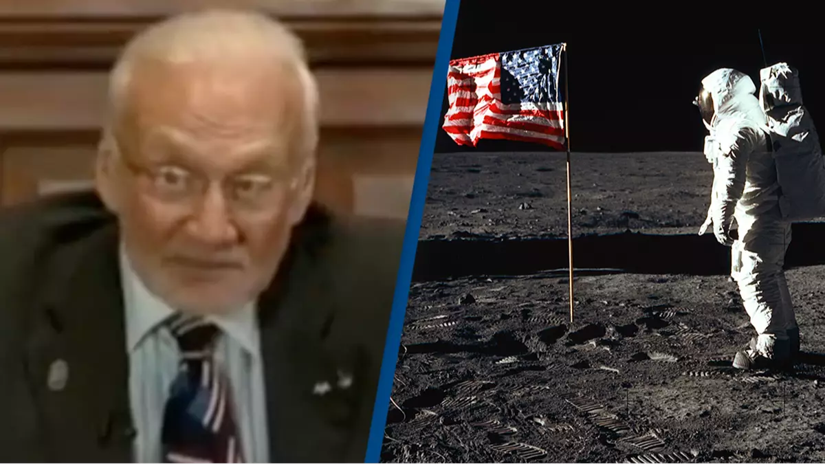 Clip of Buzz Aldrin saying 'it didn't happen' sparks moon landing conspiracies