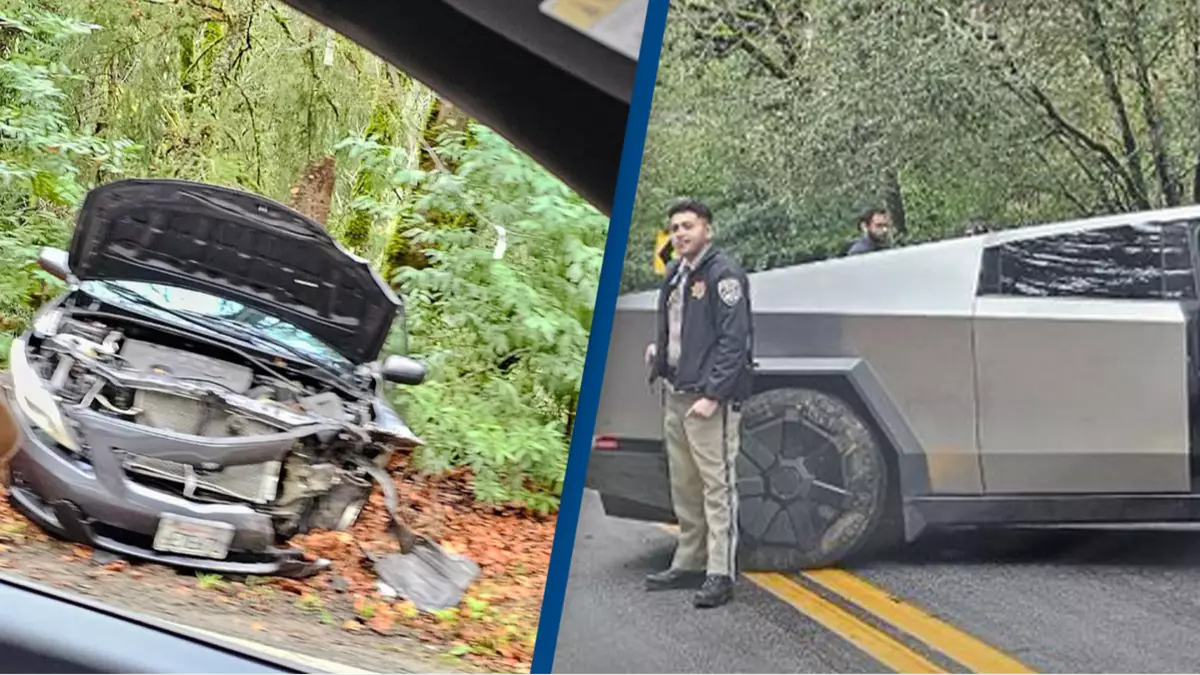 Damage to Tesla Cybertruck involved in head-on collision has left