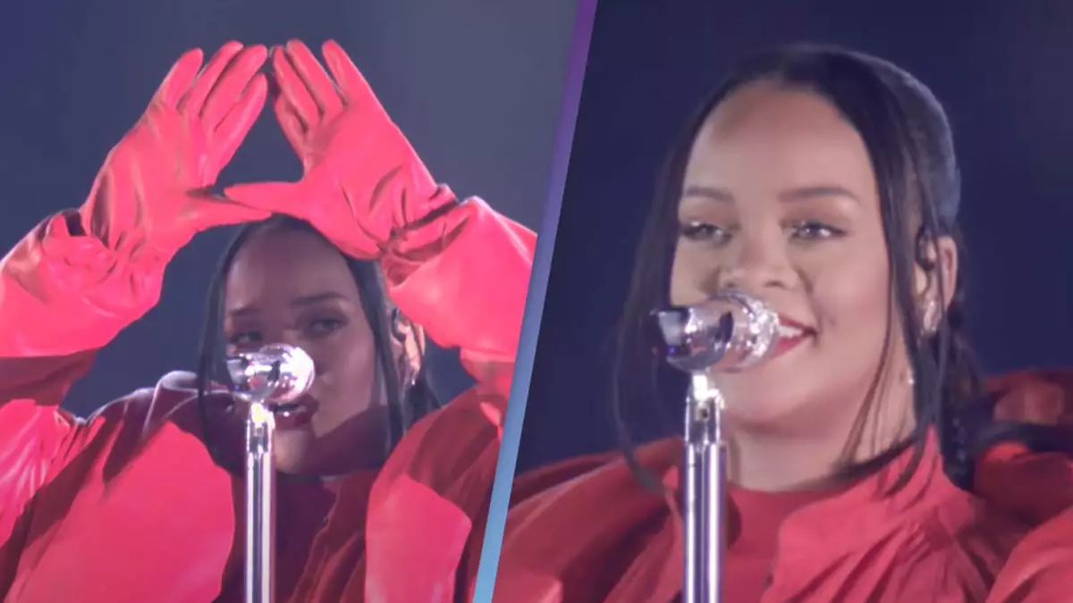 Fans think TV censored Rihanna's 'Illuminati sign' during Super Bowl Fans think TV censored Rihanna's 'Illuminati sign' during Super Bowl