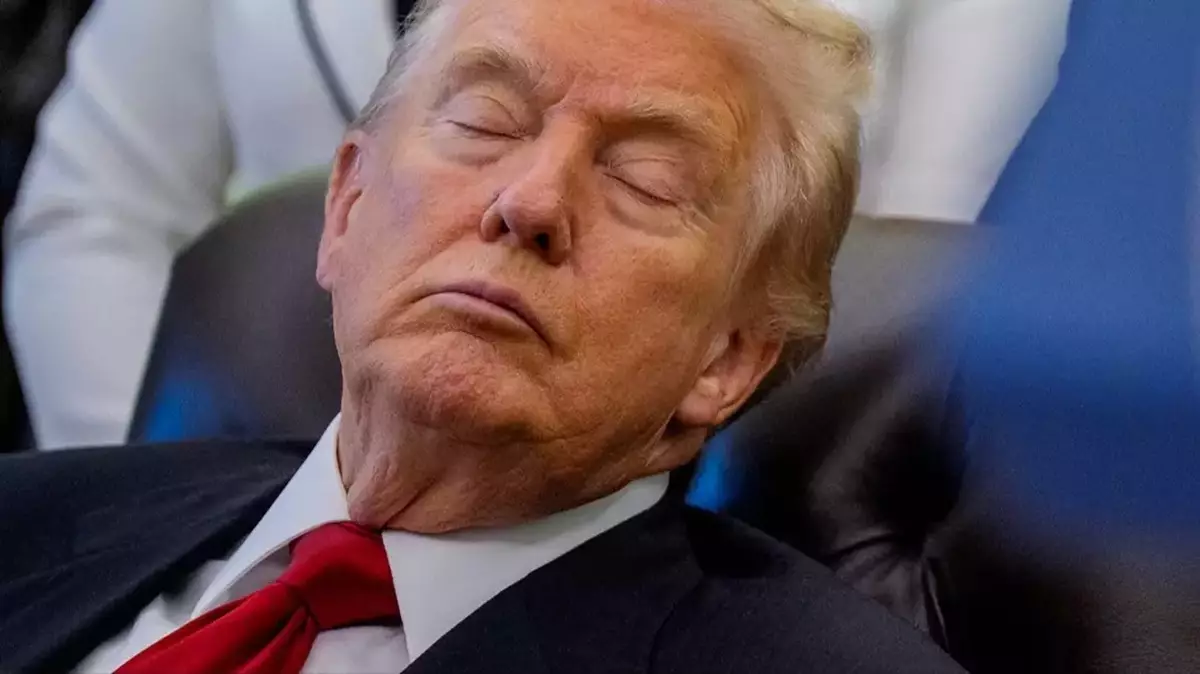 Trump claims he's 'not a sleeper' after being seen 'passed out' in chair