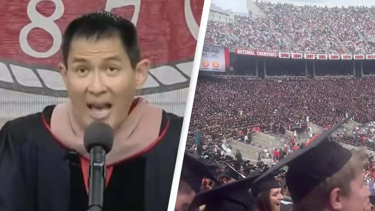 College graduation speaker booed by entire stadium after Bitcoin rant claiming he took psychedelics to write speech