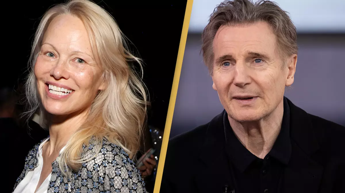 Pamela Anderson responds after Liam Neeson admits to being 'madly in love' with her after filming new movie