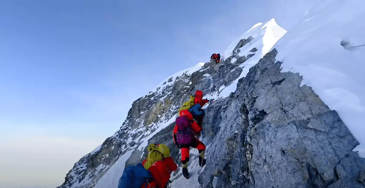 Footage shows the incredibly difficult end to climbing Mount Everest