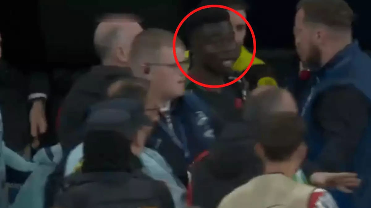 Bukayo Saka involved in furious altercation with Real Madrid's Dani Carvajal at half-time